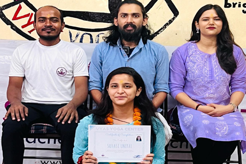 Certificate of Vyas Yoga School